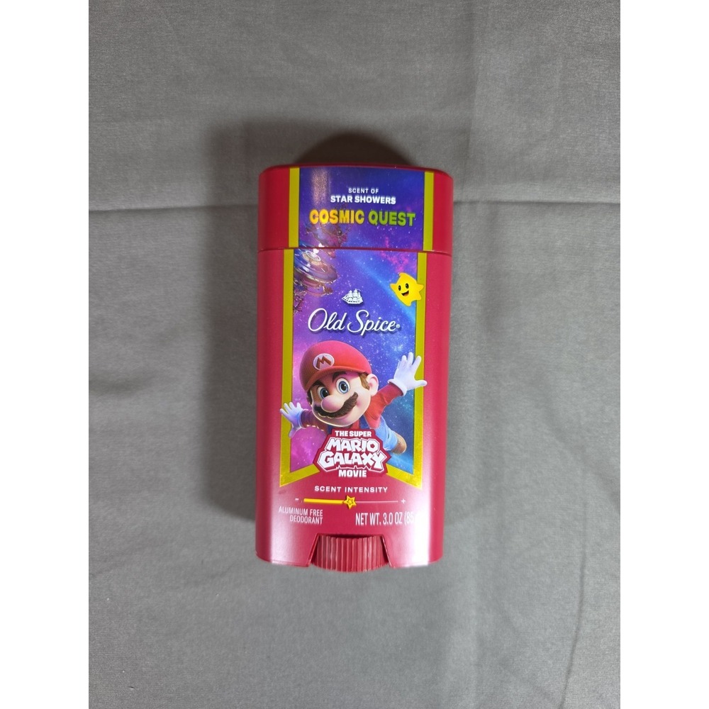 Old Spice Cosmic Quest Star Showers Deodorant‎ Super Mario Galaxy Movie 3oz New